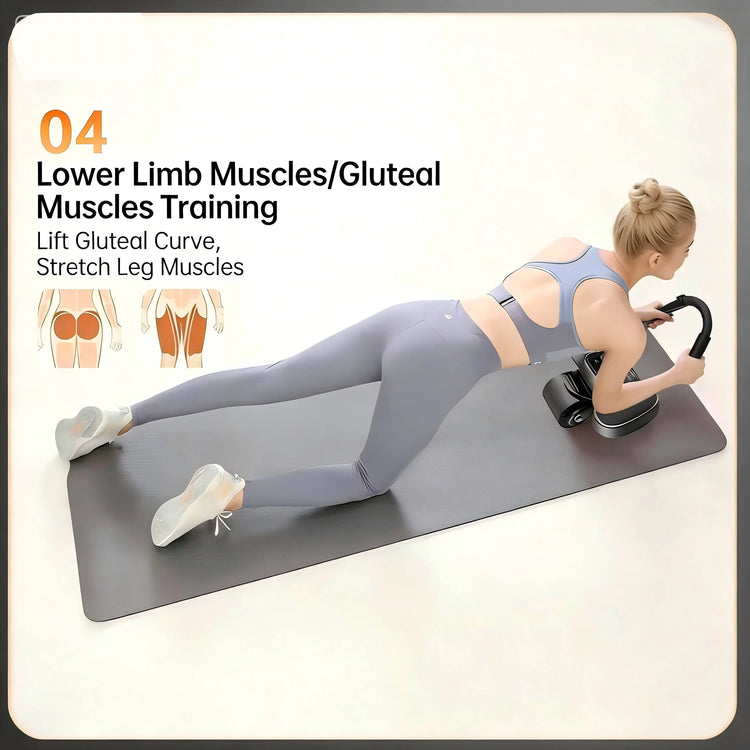 2-Wheels Ab Roller with LCD – Home Gym Equipment, Elbow Support, Non-Slip Handles, Tracks Time & Calories Burned. by Home for Health and Beauty