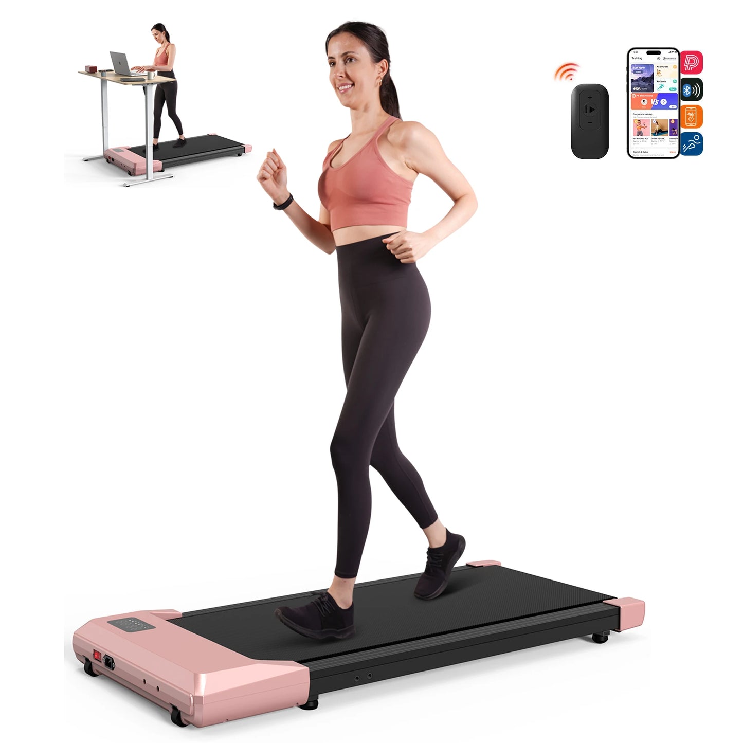 2in1 Under Desk Treadmill With LED Display