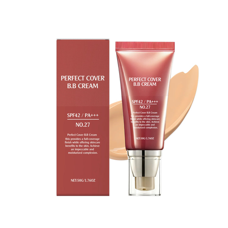 Perfect Cover Bb Cream Brightens Complexion Covering Skin Blemishes Lasting Lightweight Hydrates Moisturize Concealer Corrector by Home for Health and Beauty