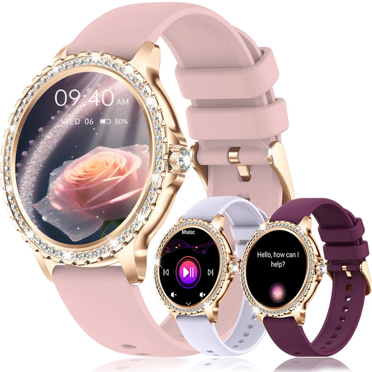 Smart Watch For women - 1.32" Touchscreen Fitness Tracker with Wireless Calls, Music Time Display, Step Counting by Home for Health and Beauty