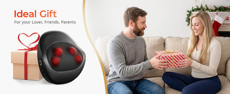 Electric Shiatsu Back Neck Massager with Heat,Ultra-Quiet Ergonomic 3D Kneading Massage Pillow for Full Body,Shoulder Leg Calf by Home for Health and Beauty