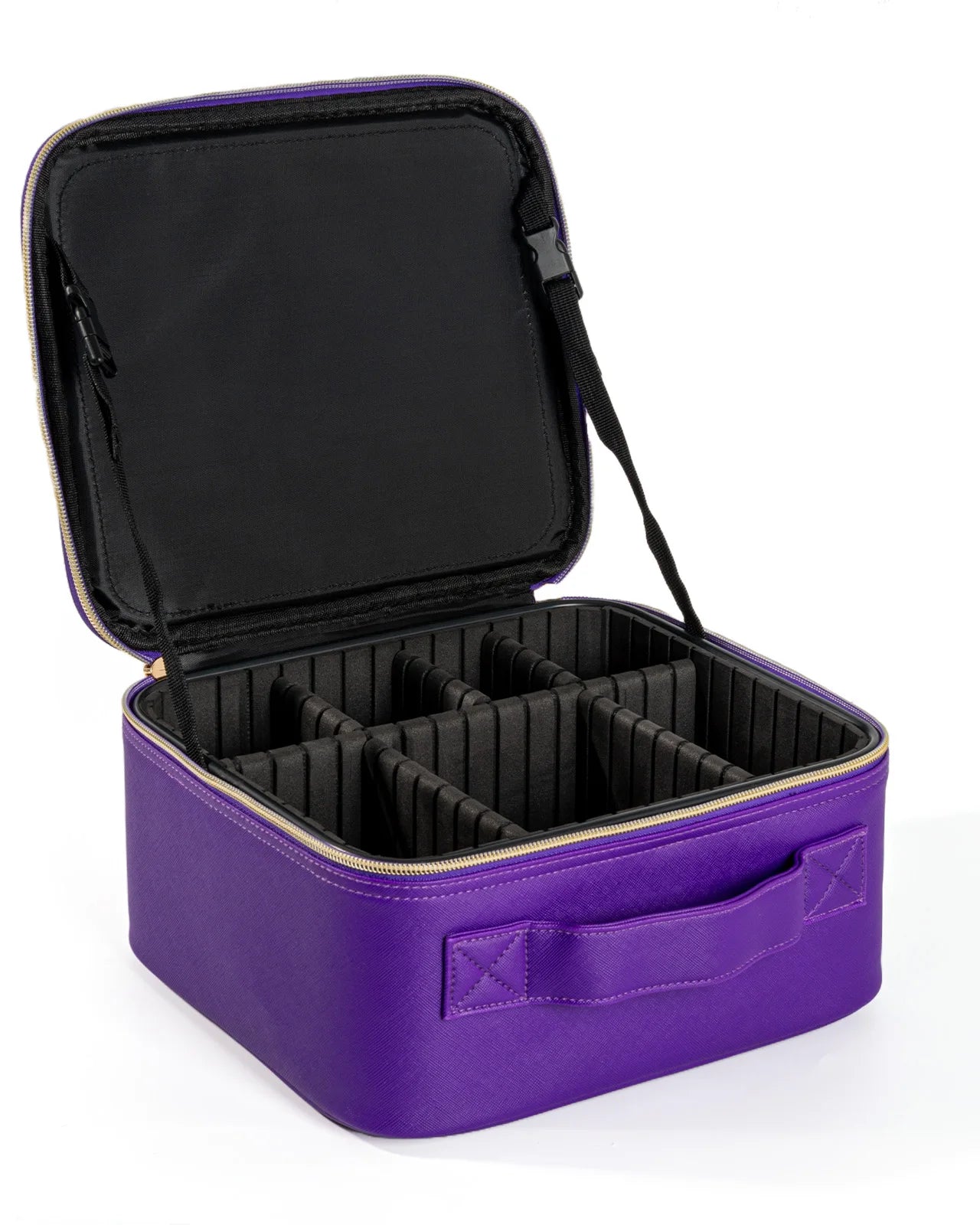 Makeup Bag With Mirror Lamp Travel Waterproof Cosmetic Case