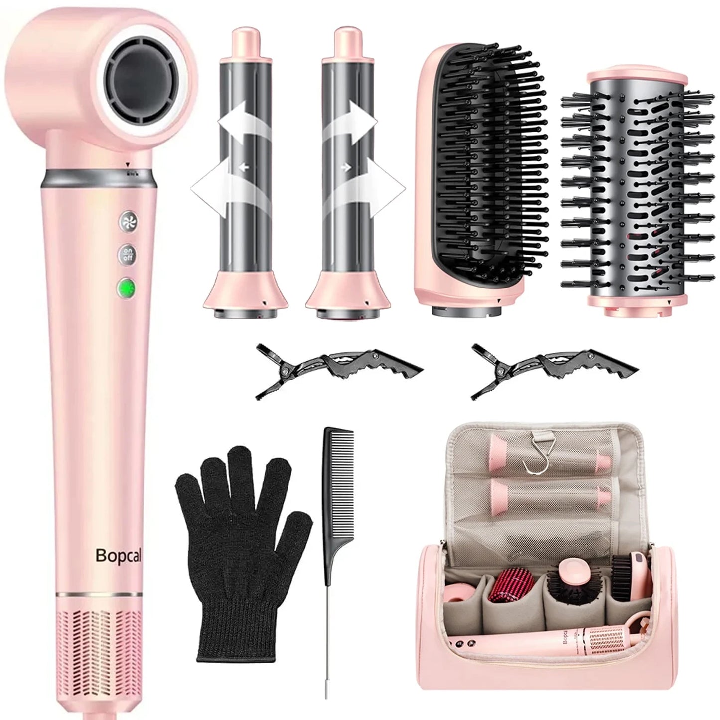 5-In-1 Hair Styler With Travel Bag 1200W Dryer