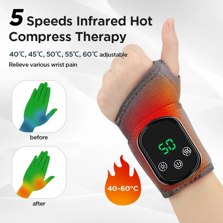 Electric Ankle Massager Vibration Therapy Relieves Tenosynovitis Pain Wrap Foot Ankle Joint Protection Relax Wrist Brace by Home for Health and Beauty