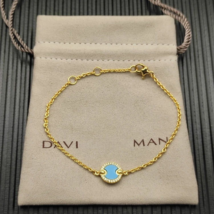 High-Quality Elegant and Simple Gold-Plated Round Bracelets and Necklaces Set by Home for Health and Beauty