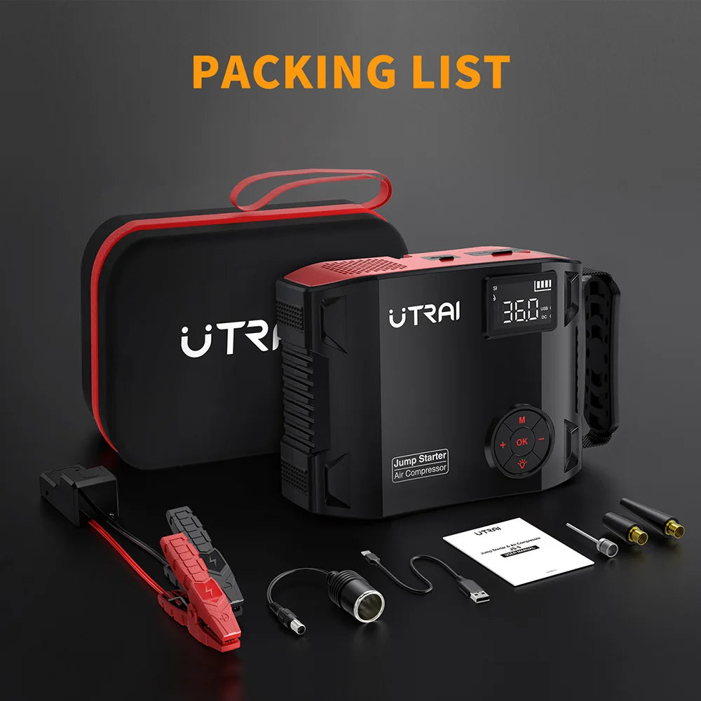 4 in 1 Jump Starter Power Bank With Air Compressor
