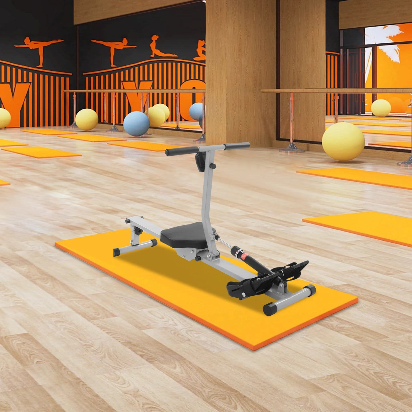 Folding Rowing Machine With LED Display Screen For Home Gym