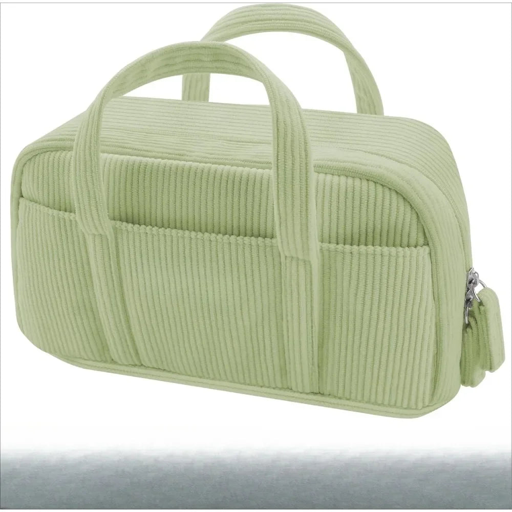 Soft Corduroy Pencil Case With Zipper Organizer