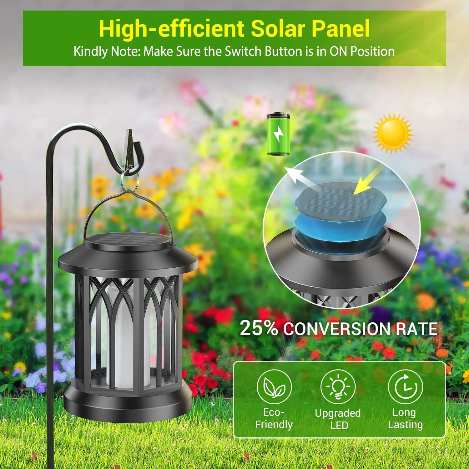 4 Pack Solar Lantern Outdoor Lights, Upgraded Flickering Flame Solar Lanterns Lights Outdoor Waterproof, Hanging Lantern Decorat by Home for Health and Beauty