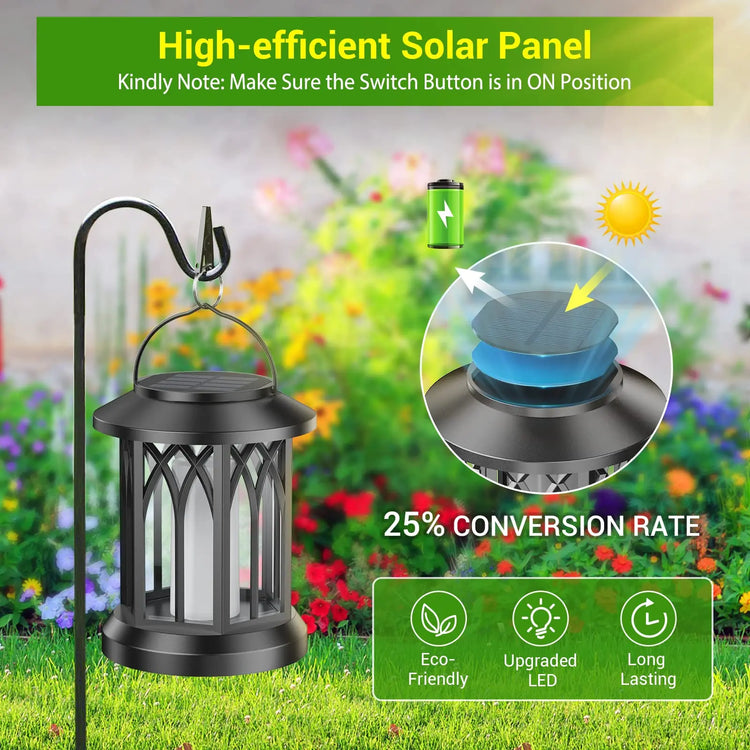 4 Pack Solar Lantern Outdoor Lights, Upgraded Flickering Flame Solar Lanterns Lights Outdoor Waterproof, Hanging Lantern Decorat by Home for Health and Beauty