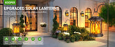 4 Pack Solar Lantern Outdoor Lights, Upgraded Flickering Flame Solar Lanterns Lights Outdoor Waterproof, Hanging Lantern Decorat by Home for Health and Beauty
