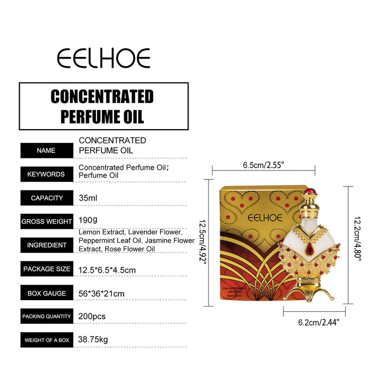 Eelhoe 35ml Charming Perfume Oil Long Lasting Fragrance Lovers Couple Gifts Dating Flirting Fresh Natural Scent Elegant Perfume by Home for Health and Beauty