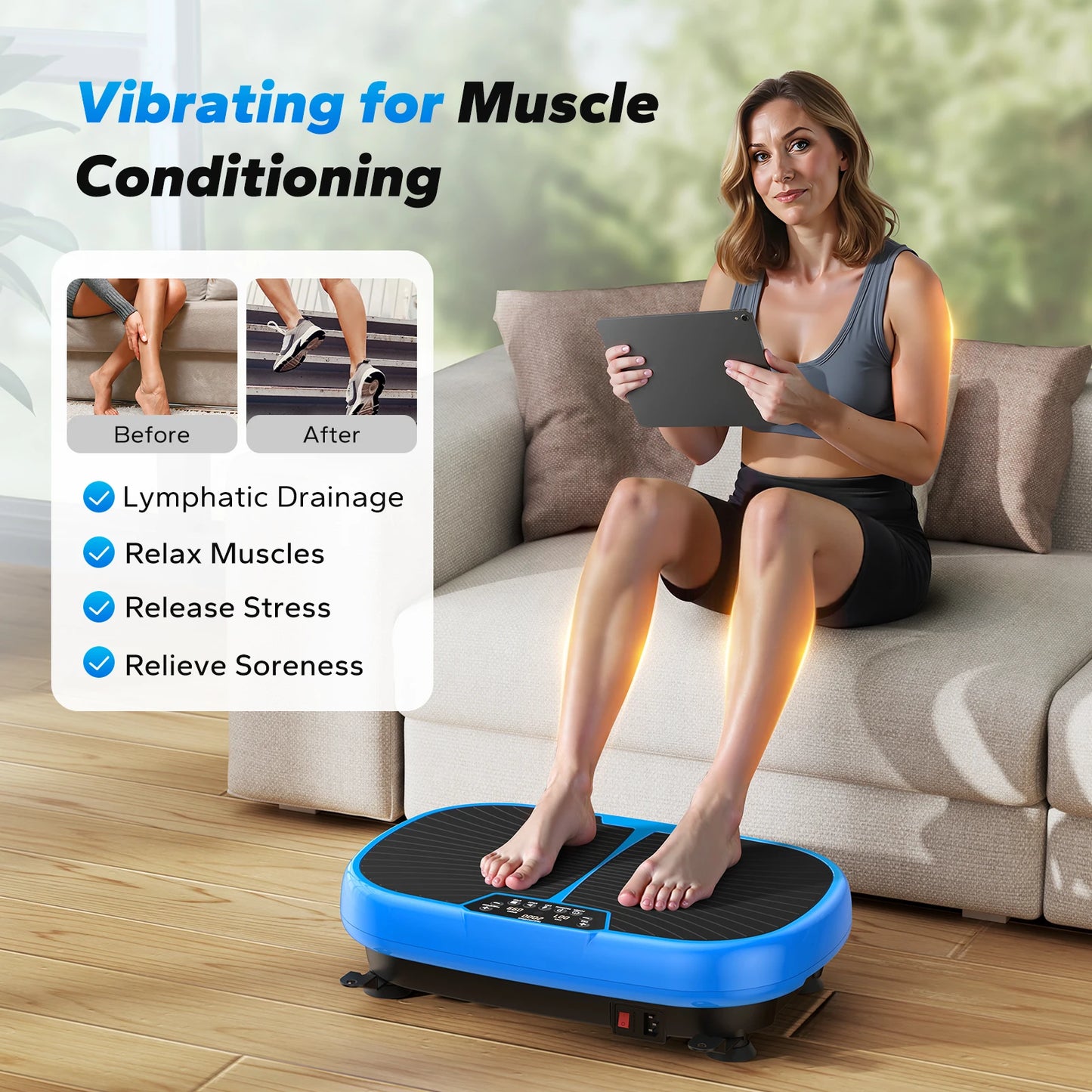 EMS Vibration Plate Exercise Machine for Lymphatic Drainage