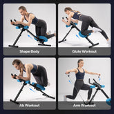 Ab Machine Adjustable Trainer For Core And Abs Workout by Home for Health and Beauty