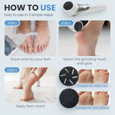 Electric Foot Callus Remover Rechargeable Pedicure Kit 2 Speed Exfoliating Tool for Smooth Heels by Home for Health and Beauty