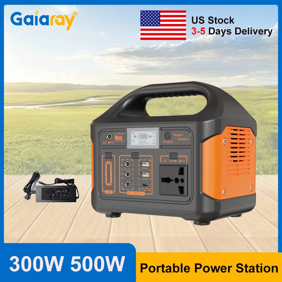 Portable Power Station 300W 500W 256Wh LiFePO4 Battery Outdoor Power Plant Solar Generator For Camping Emergency Energy by Home for Health and Beauty