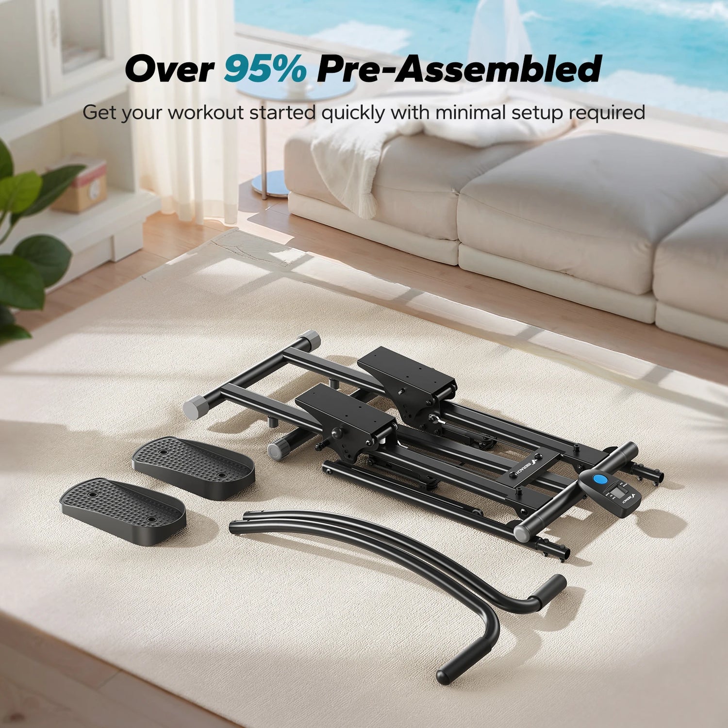 MERACH Stair Stepper Compact Folding Climber For FullBody Workout by Home for Health and Beauty