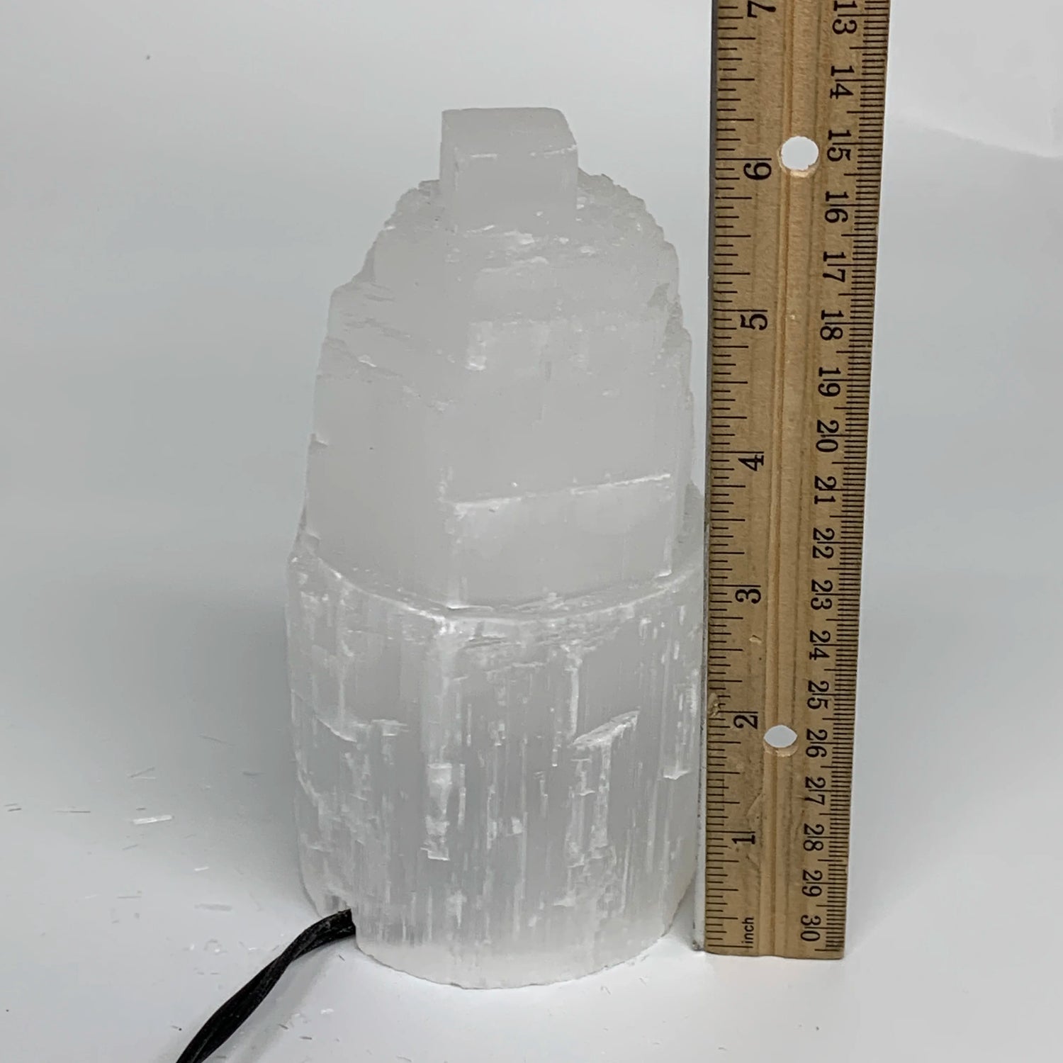 Selenite Crystal Lamp Satin Spar Tower by Home for Health and Beauty