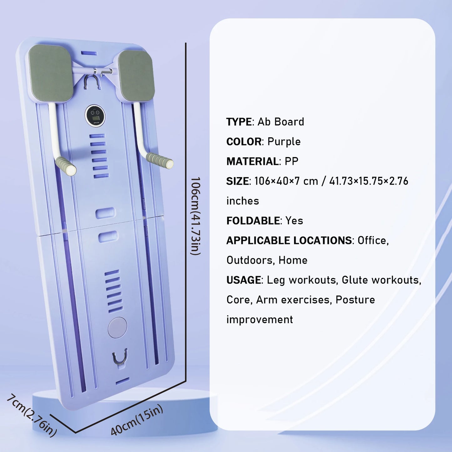 Adjustable Pilates Board For Workouts Abs And Push Ups