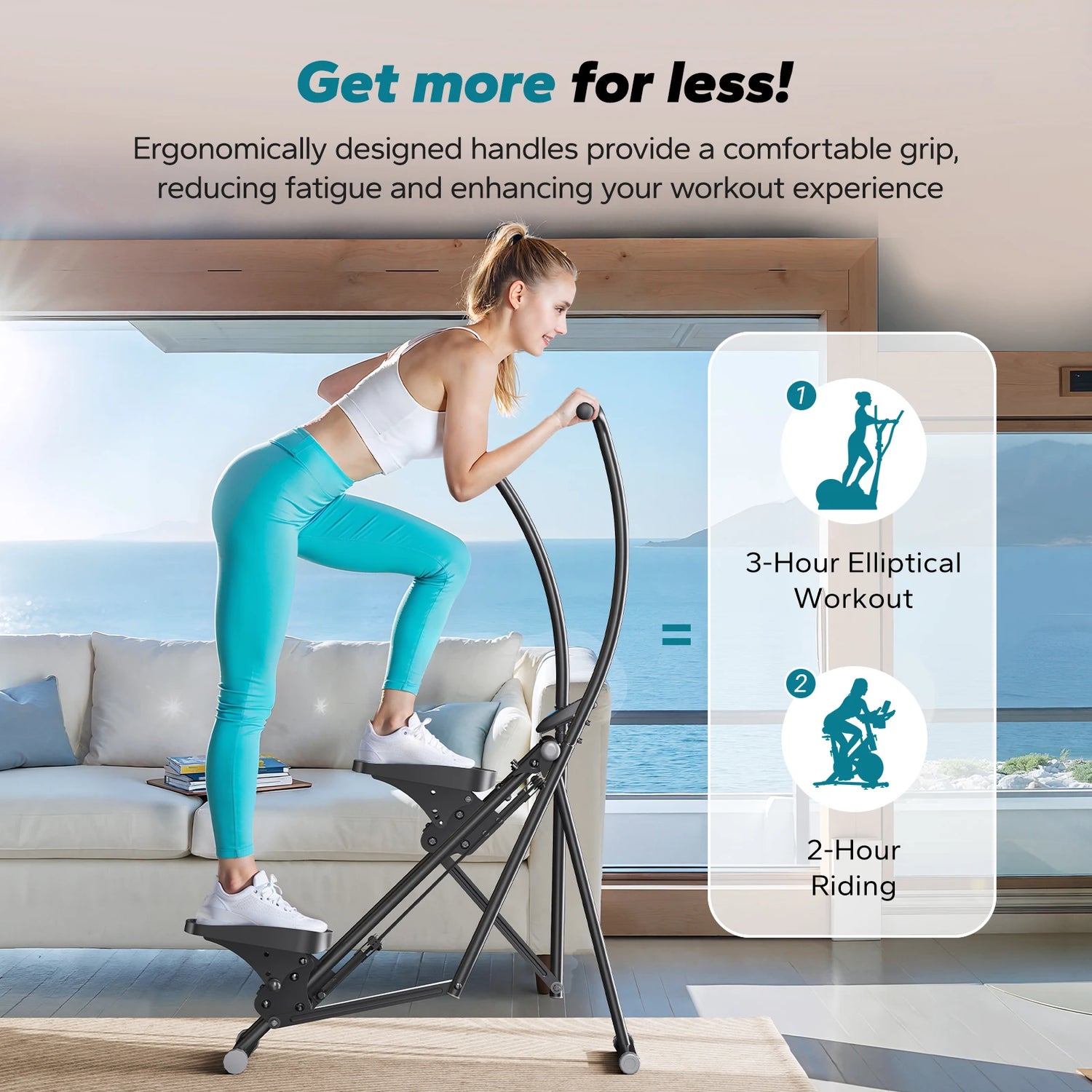 MERACH Stair Stepper Compact Folding Climber For FullBody Workout by Home for Health and Beauty
