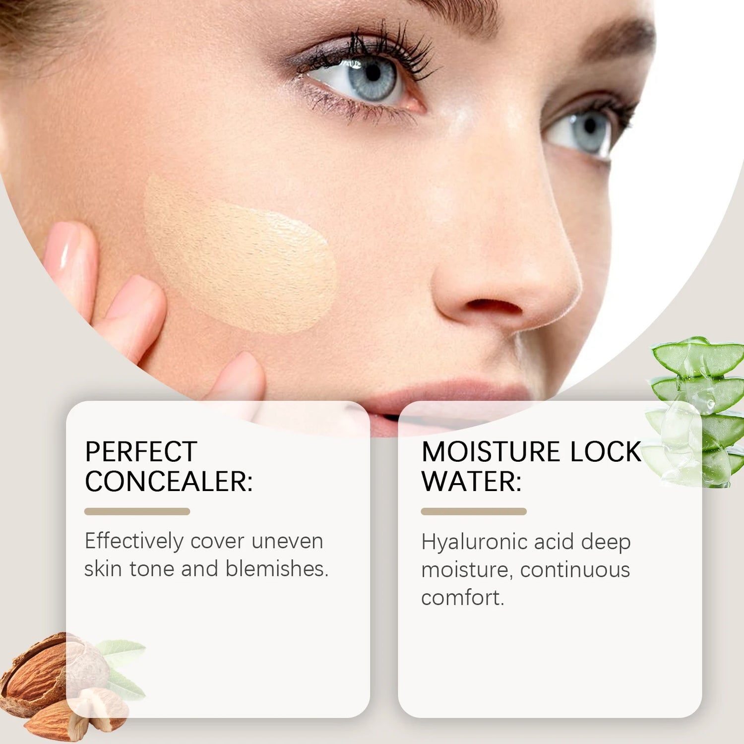 EELHOPE Color Changing Foundation Natural Moisturizing Refreshing Lasting Makeup Improve Skin Tone Perfect Coverage Foundation by Home for Health and Beauty