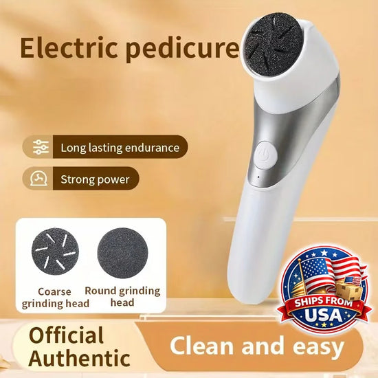 Electric Foot Callus Remover Rechargeable Pedicure Kit 2 Speed Exfoliating Tool for Smooth Heels by Home for Health and Beauty