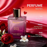 Bella Vita Luxury Date Woman Eau de Parfum 100ml/3.4fl.oz | Pink Pepper Red Fruits Jasmine Orange Blossom Vanilla Musk Floral Fruity Women Perfume by Home for Health and Beauty