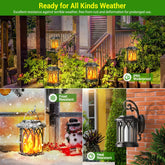 4 Pack Solar Lantern Outdoor Lights, Upgraded Flickering Flame Solar Lanterns Lights Outdoor Waterproof, Hanging Lantern Decorat by Home for Health and Beauty
