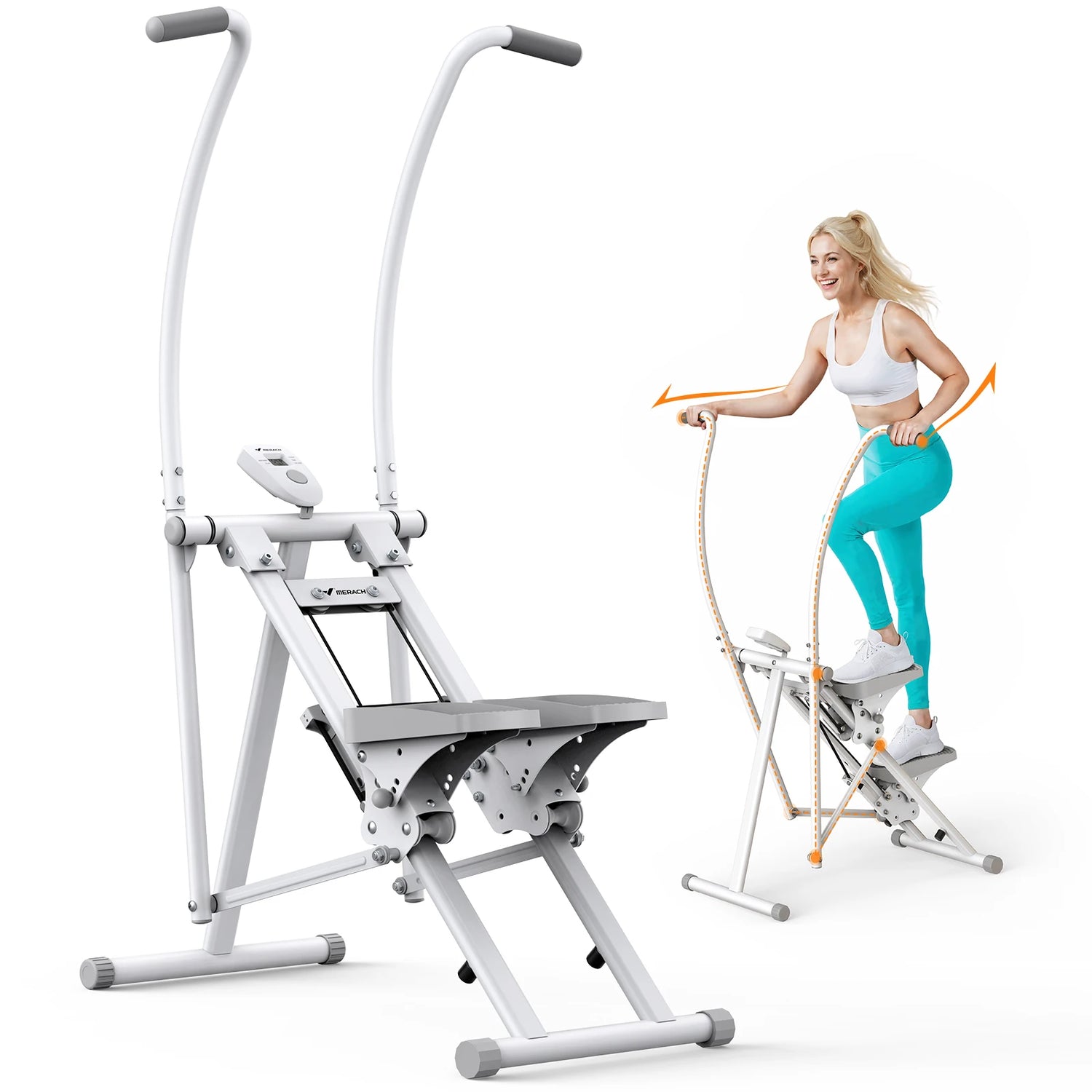 MERACH Stair Stepper Compact Folding Climber For FullBody Workout by Home for Health and Beauty
