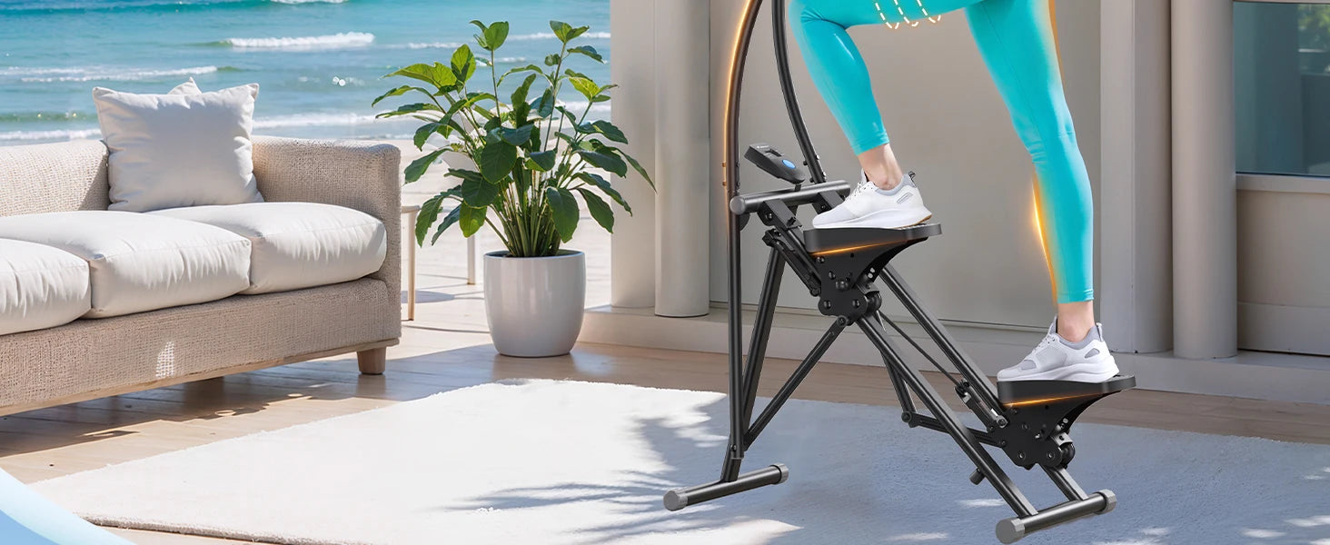 MERACH Stair Stepper Compact Folding Climber For FullBody Workout by Home for Health and Beauty
