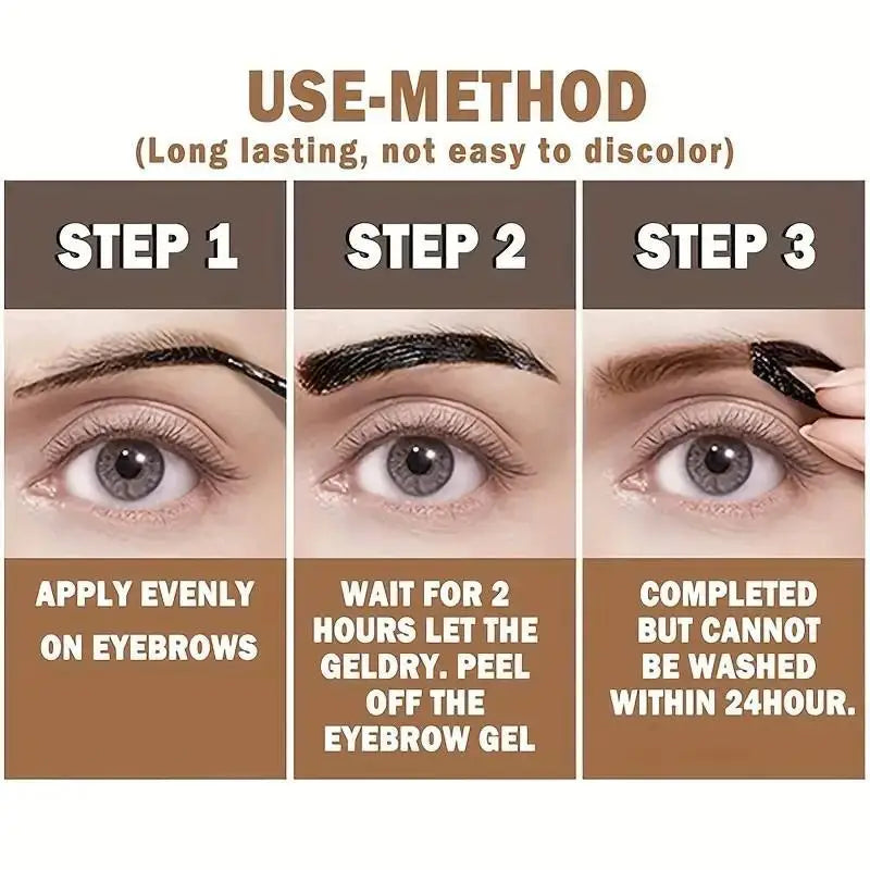 Dyeing Eye Brow Tattoo Tint Peel Off Eyebrow Eyeliner Freckles Dye Cream Waterproof Eyebrow Enhancer Gel Make Up Cosmetic Tool by Home for Health and Beauty
