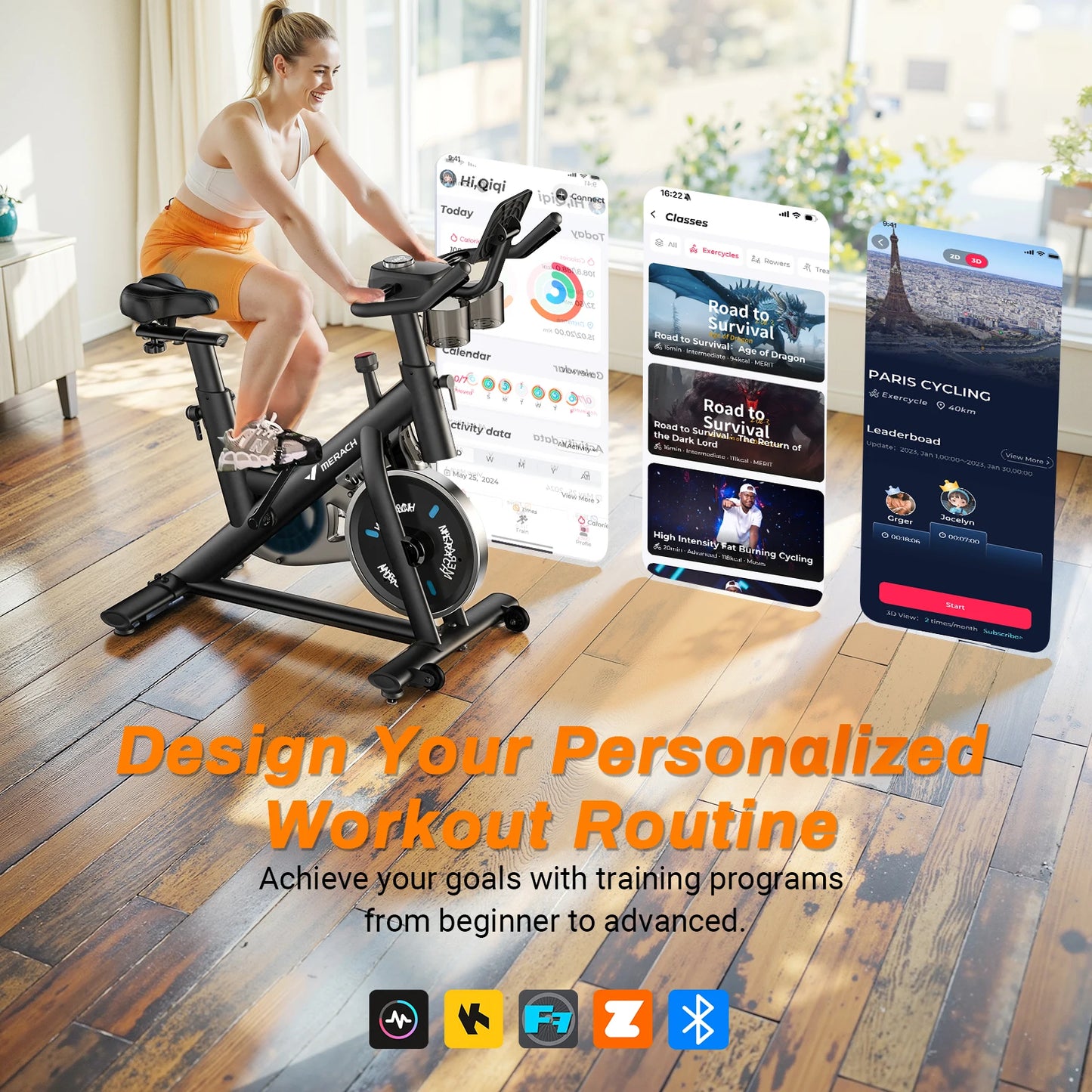 Indoor Cycling Bike With Tablet Mount