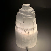 Selenite Crystal Lamp Satin Spar Tower by Home for Health and Beauty