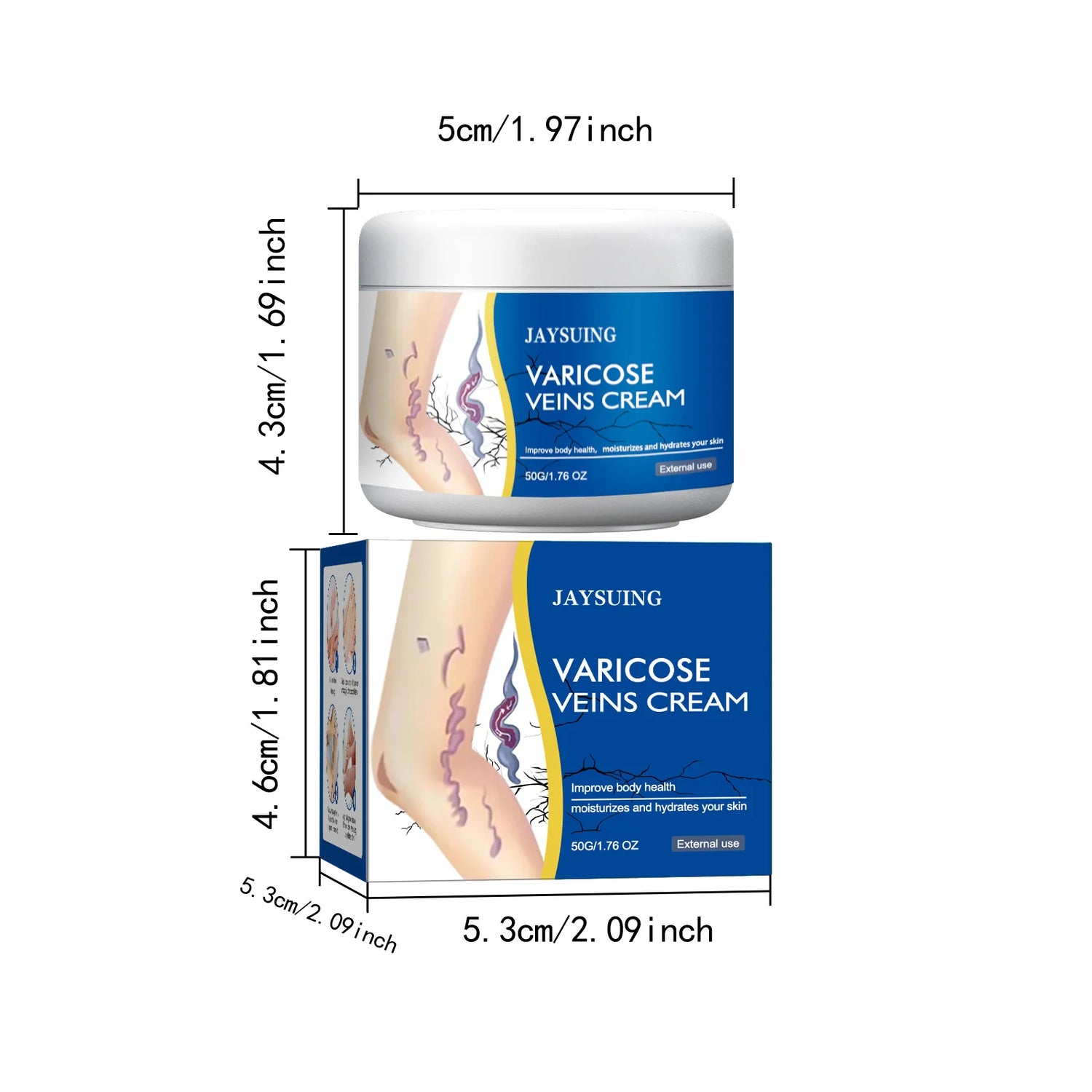 Veins Treatment Creams Soothing Painness Eliminate Vasculitis Phlebitis Remove Spider Leg Angiitis Improvement Ointment by Home for Health and Beauty