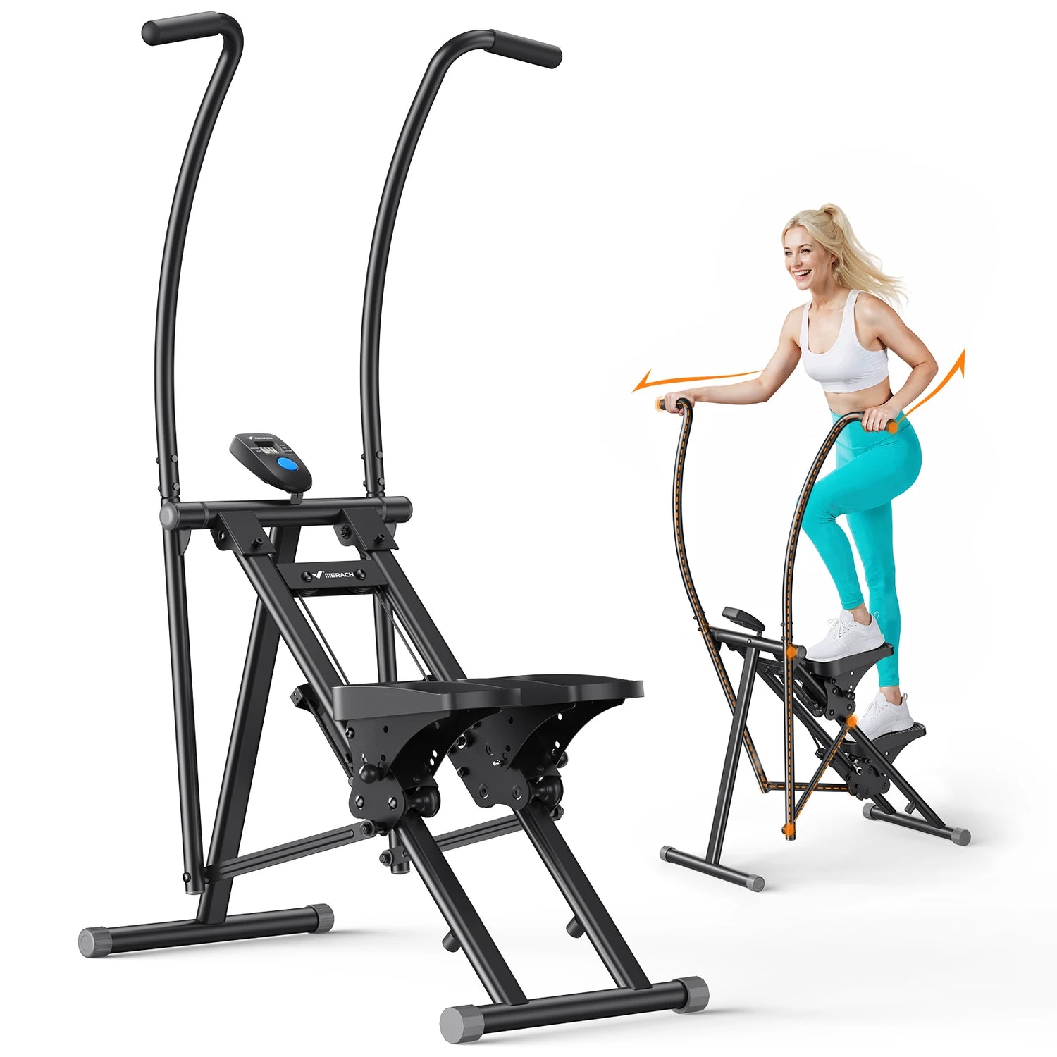 MERACH Stair Stepper Compact Folding Climber For FullBody Workout by Home for Health and Beauty