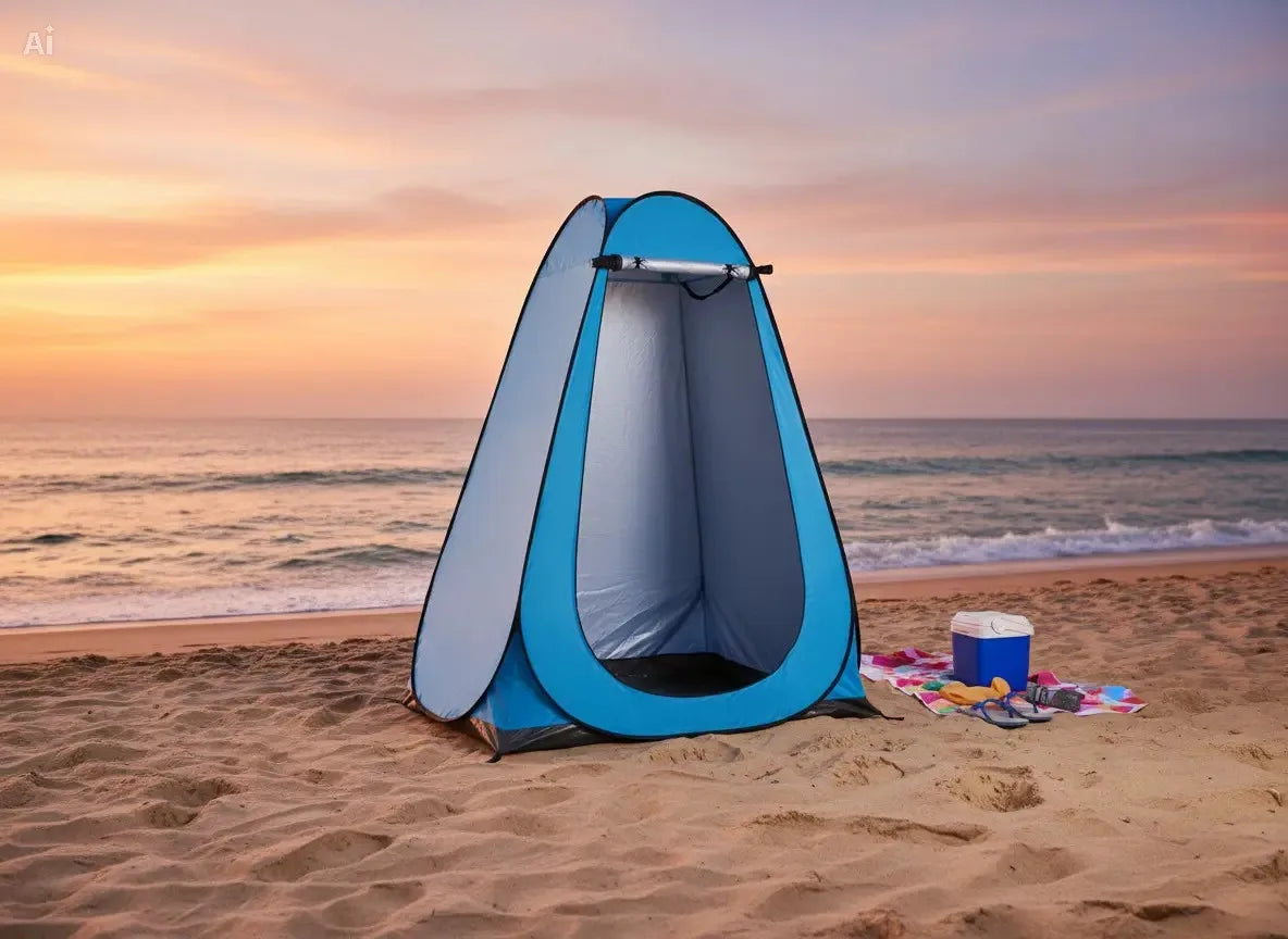 Blue Pop Up Privacy Shower Tent by Home for Health and Beauty