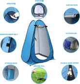 Blue Pop Up Privacy Shower Tent by Home for Health and Beauty