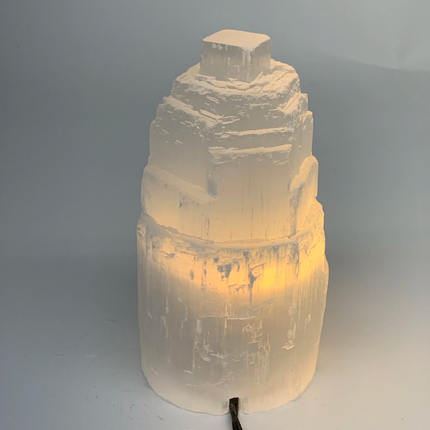Selenite Crystal Lamp Satin Spar Tower