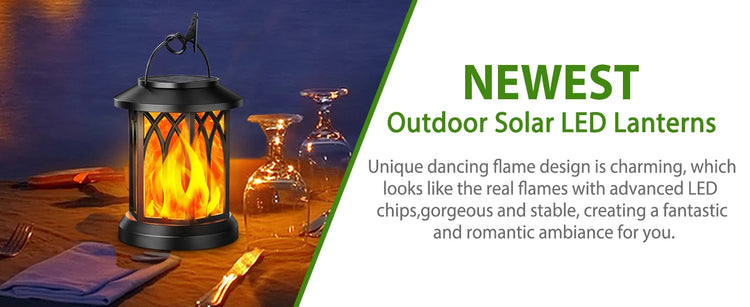 4 Pack Solar Lantern Outdoor Lights, Upgraded Flickering Flame Solar Lanterns Lights Outdoor Waterproof, Hanging Lantern Decorat by Home for Health and Beauty
