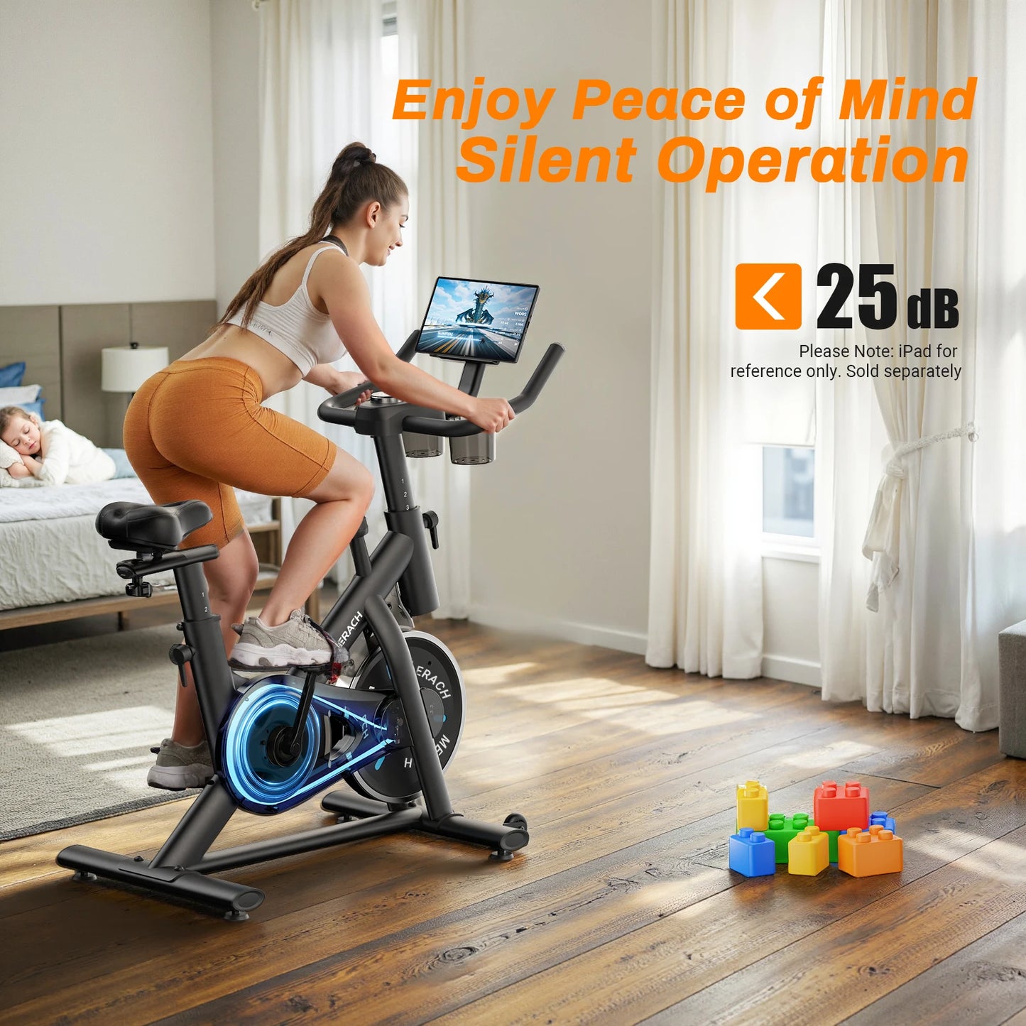 Indoor Cycling Bike With Tablet Mount