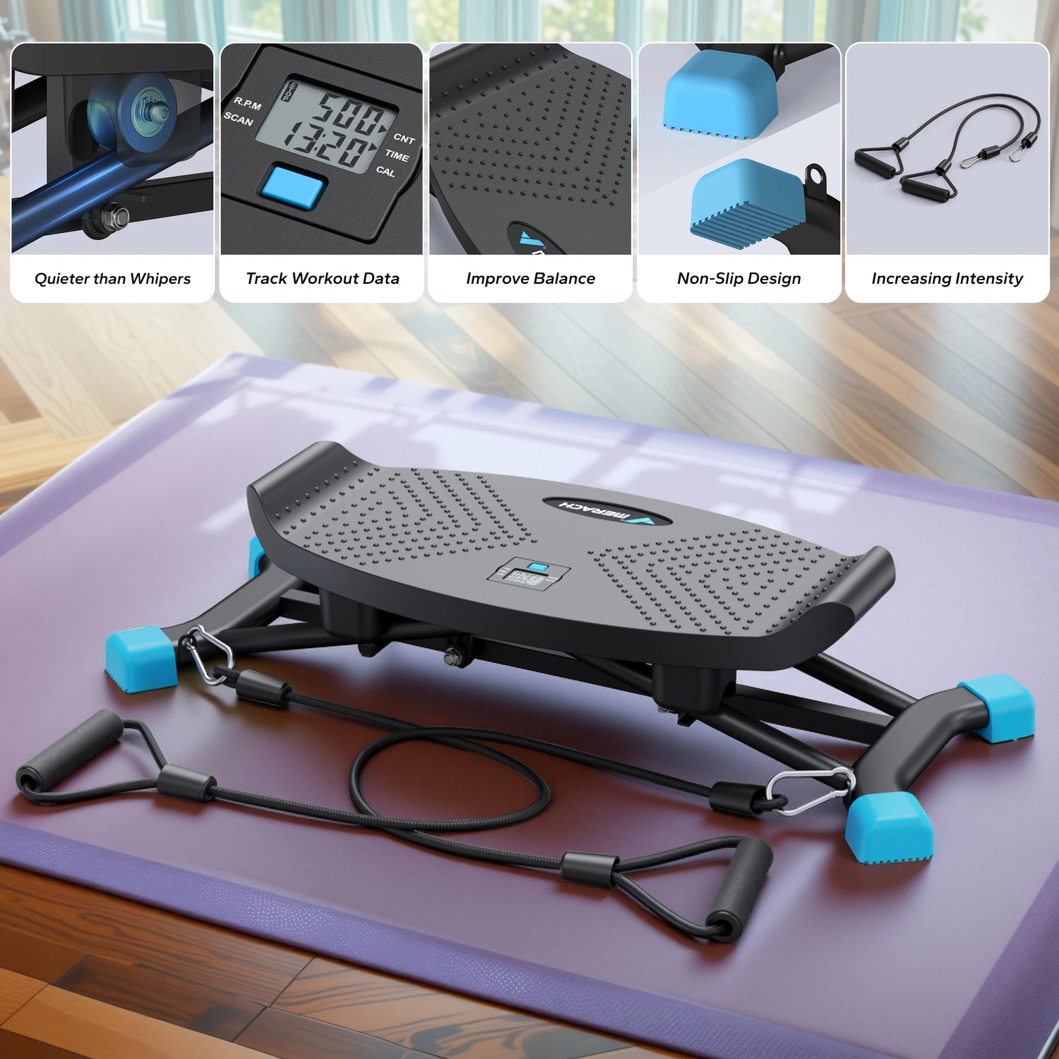 Ski Machine Simulated Ski Training Cardio Fitness Equipment by Home for Health and Beauty