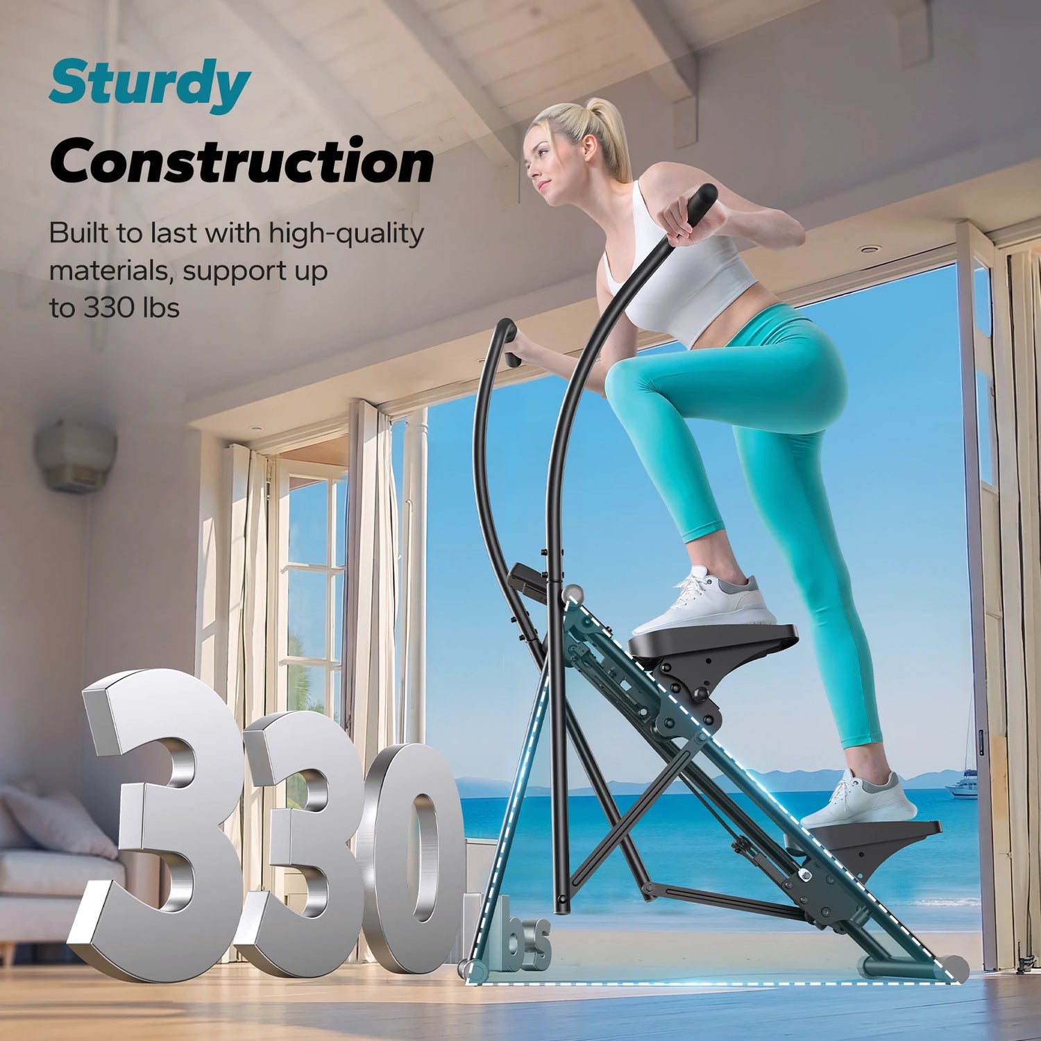 MERACH Stair Stepper Compact Folding Climber For FullBody Workout by Home for Health and Beauty