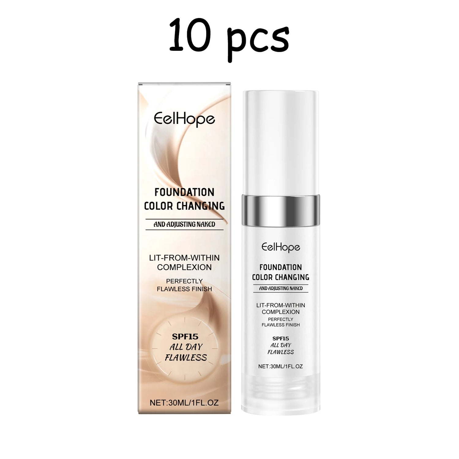 EELHOPE Color Changing Foundation Natural Moisturizing Refreshing Lasting Makeup Improve Skin Tone Perfect Coverage Foundation by Home for Health and Beauty