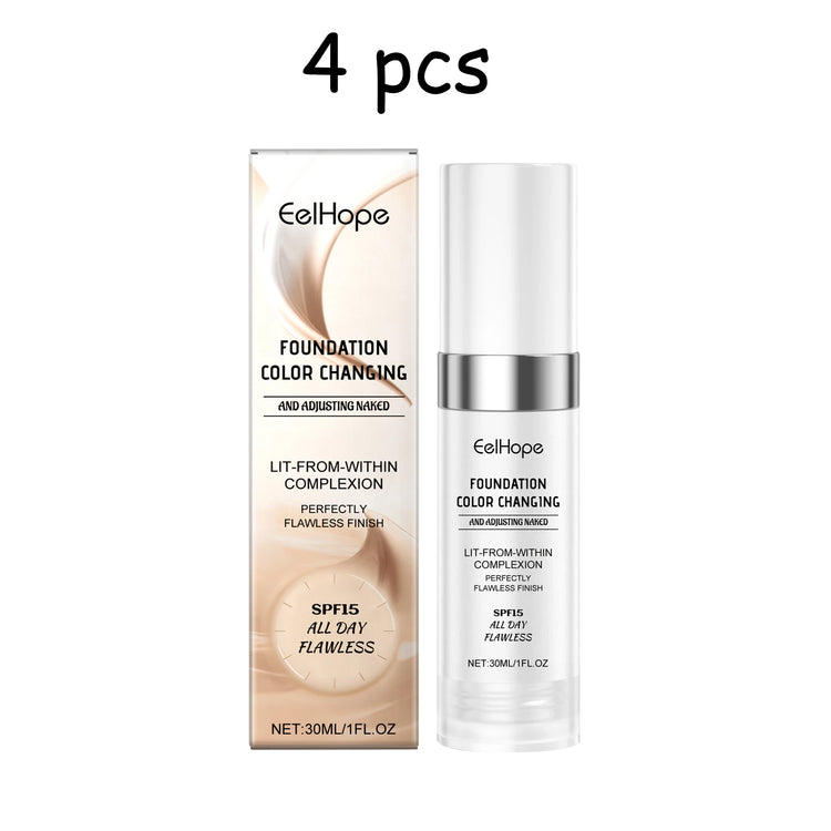 EELHOPE Color Changing Foundation Natural Moisturizing Refreshing Lasting Makeup Improve Skin Tone Perfect Coverage Foundation by Home for Health and Beauty