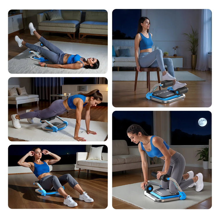 MERACH Ab Machine for Stomach Workout with 3 Adjustable Resistance&Automatic Rebound,Sit Up Machine with 330 LBS Weight Capacity by Home for Health and Beauty