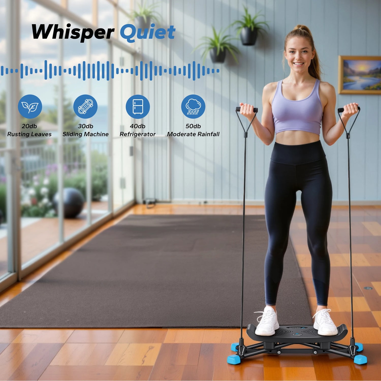 Ski Machine Simulated Ski Training Cardio Fitness Equipment by Home for Health and Beauty