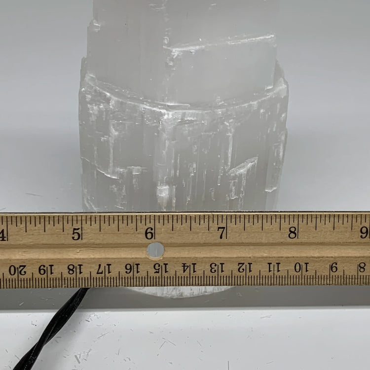 Selenite Crystal Lamp Satin Spar Tower by Home for Health and Beauty