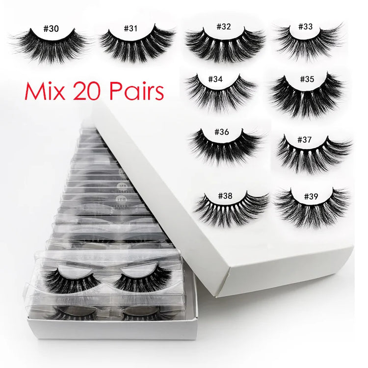3D Mink Eyelashes Natural Wispy Bulk Wholesale by Home for Health and Beauty