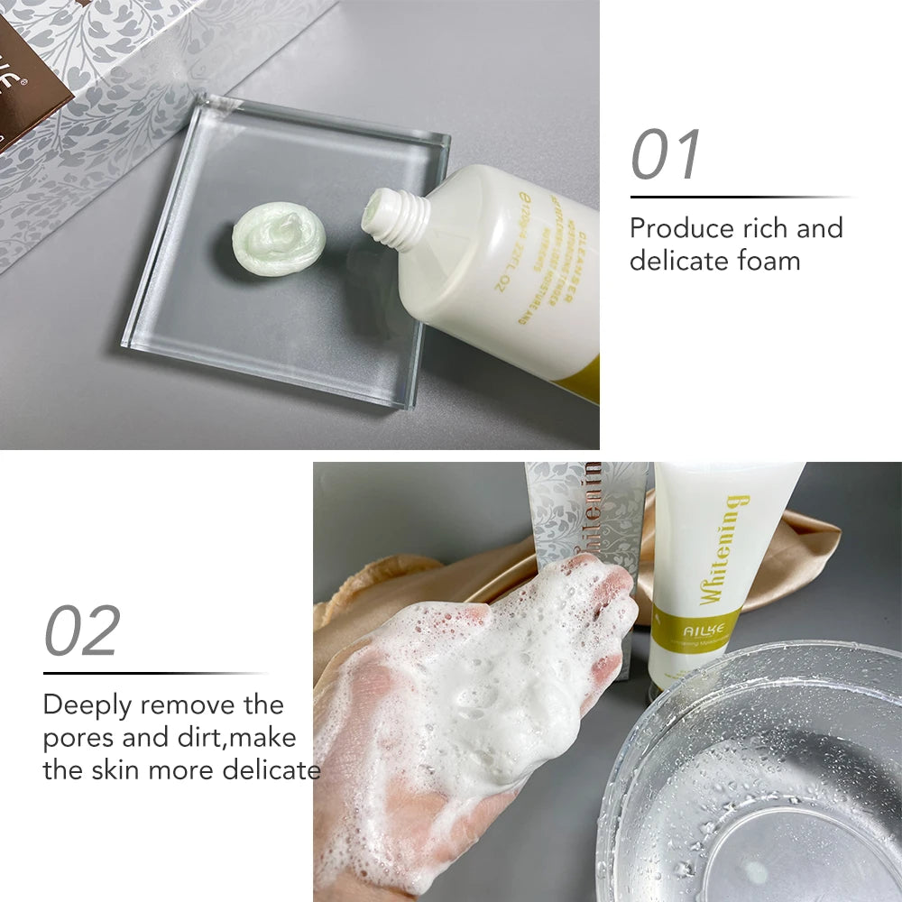 AILKE night women face cream collagen moisturizing whitening brightening anti aging wrinkles all skin sleeping facial care sets by Home for Health and Beauty