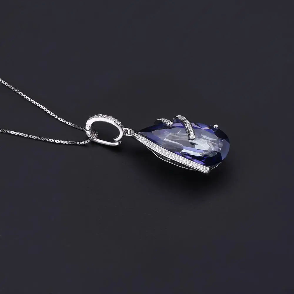 Mystic Quartz Jewelry Set 925 Sterling Silver Earrings Ring Pendant